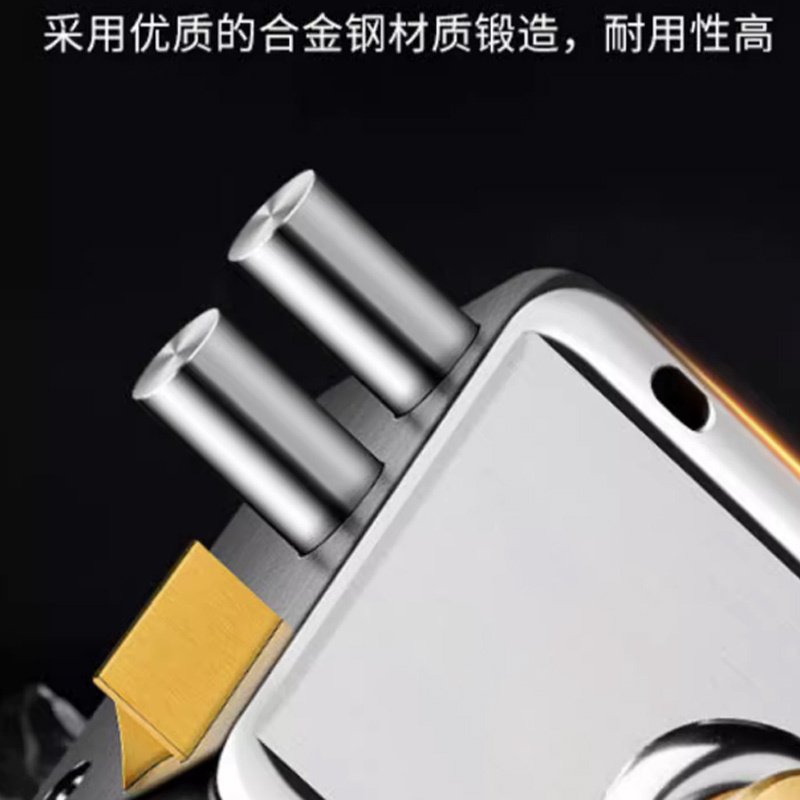 美瑞欧 通用型老式防盗外装门锁 1.0不锈钢 201品质款-铜芯铜舌-左开-切边(单位:个)