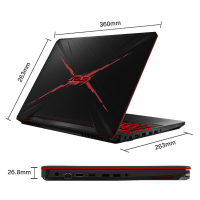 华硕（ASUS）飞行堡垒六代FX86FE i7-8750 8G 1TB+256GB 1050TI-4G 15.6英寸窄边框游戏本学生全新正品独显吃鸡笔记本电脑畅玩LOL定制款