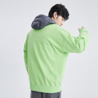 马克华菲圆领卫衣男2022秋季高贝贝新款个性分割潮流宽松男士上衣