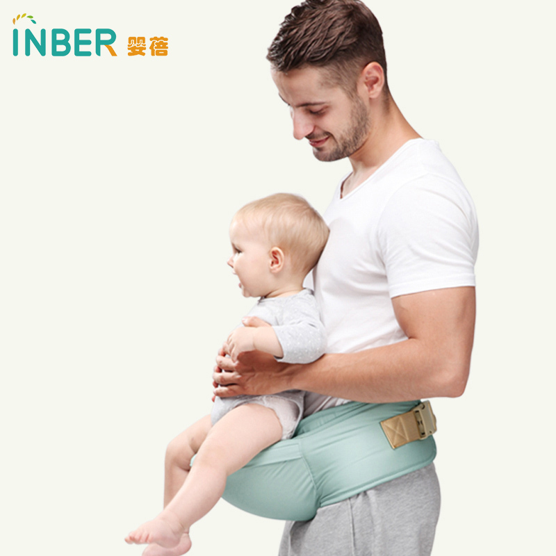 婴蓓inber配件 涤纶多功能婴儿背带腰凳轻便宝宝适用坐凳四季透气抱带前抱式单凳