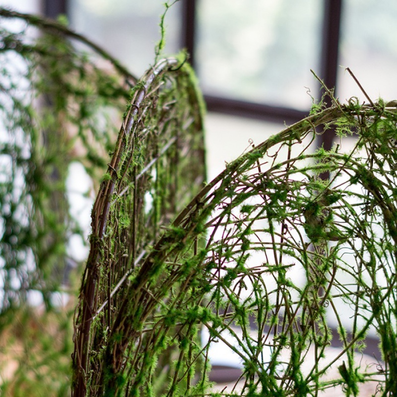 汐岩仿真青苔装饰屏风 栅栏 篱笆 围栏 铁艺园艺可连接无限长 特大高清大图