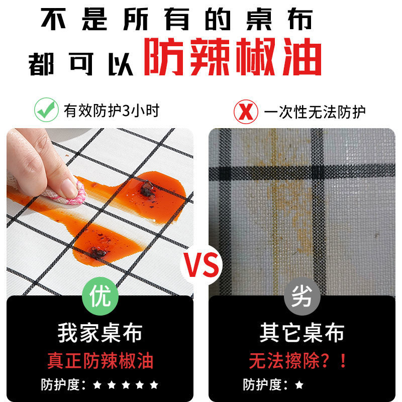 南极人桌布防水防烫防油长方形PVC餐桌面装饰ins布置台布桌子罩布茶几垫_545高清大图