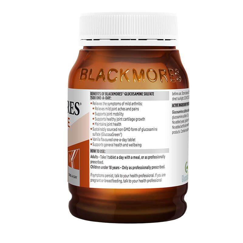 blackmores澳佳宝氨糖葡萄糖胺维骨力 1500mg 180片 坚韧骨骼补充关节滑液高清大图