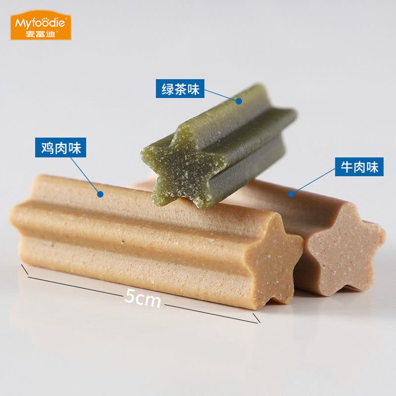 麦富迪清口香 狗狗零食磨牙棒泰迪成幼犬磨牙 耐咬宠物咬胶骨头棒 去牙垢 清口香牛肉味220g(5罐装)图片