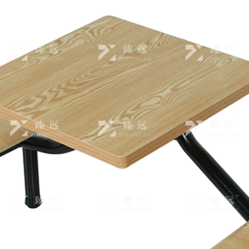 臻远 ZY4040828 连体餐桌椅组合食堂员工餐厅二人位连体餐桌
