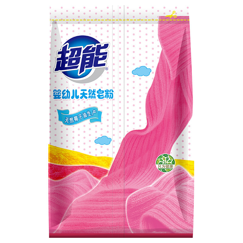 超能 婴幼儿天然皂粉/洗衣粉1kg(宝宝专研配方)