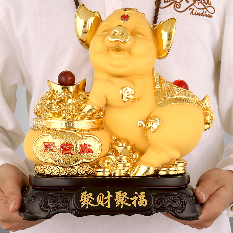 美帮汇猪摆件金猪生肖猪工艺品开红礼品新年本命年物猪年高清大图
