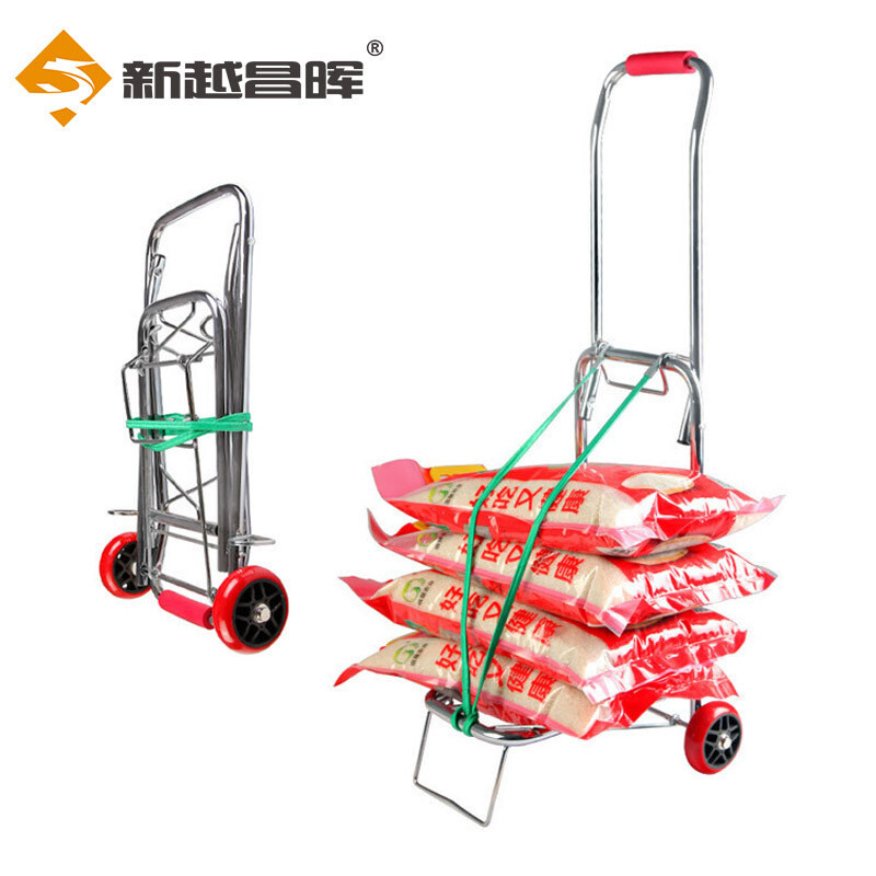 新越昌晖行李车拉杆车折叠小推车便携买菜车拉货车小拖车购物车手拉车手推车 承重约40kg C016-HL高清大图