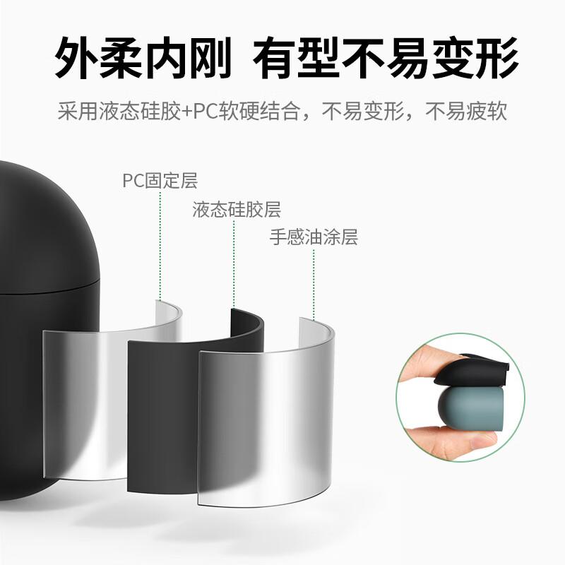 绿联耳机保护套无线蓝牙耳机保护壳液态硅胶轻薄收纳盒适用于Airpods3代苹果airpods高清大图