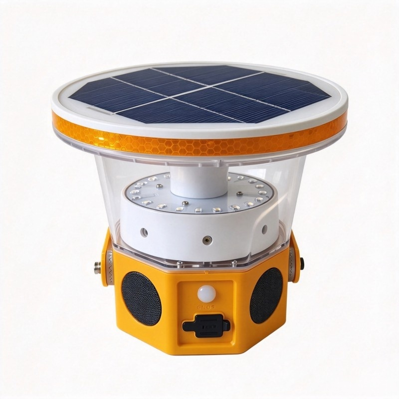 欧可度OKD-26Yc 3.7VDC 0.5W IP66 1Hz LED 太阳能智能声光警示灯(计价单位:盏)黄色高清大图