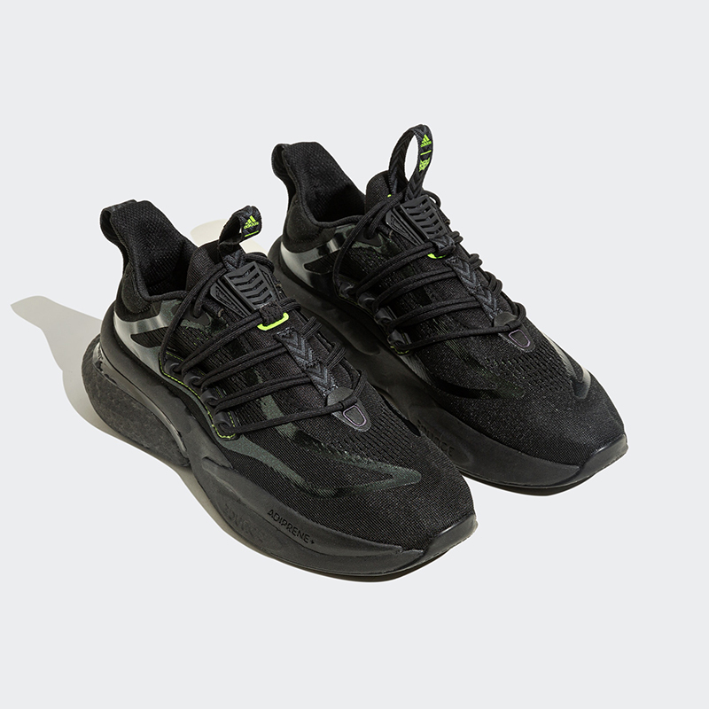 adidas alphaboost 潮流舒适 减震防滑耐磨 低帮 跑步鞋 男款 黑色 ig