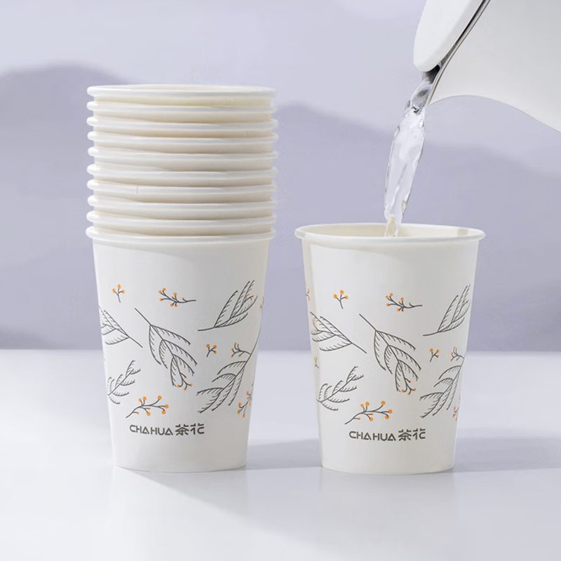 茶花 一次性纸纸杯 3103-A 整袋装180ml 50只