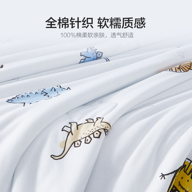 水星家纺全棉抗菌防螨低敏夏被A类儿童卡通夏季被芯空调被夏凉被