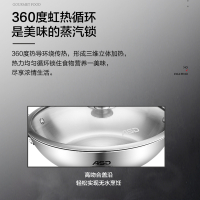 爱仕达 炒锅 32CM三层复合钢炒锅不锈钢炒菜锅 炒锅锅具电磁炉燃气明火通用TV1332