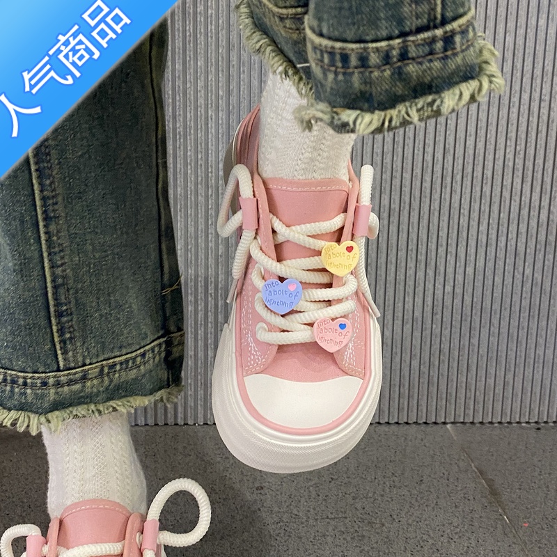 SUNTEK卡卡kaka国潮小众原创日系芒果头半拖帆布鞋女夏季透气丑萌大头鞋高清大图