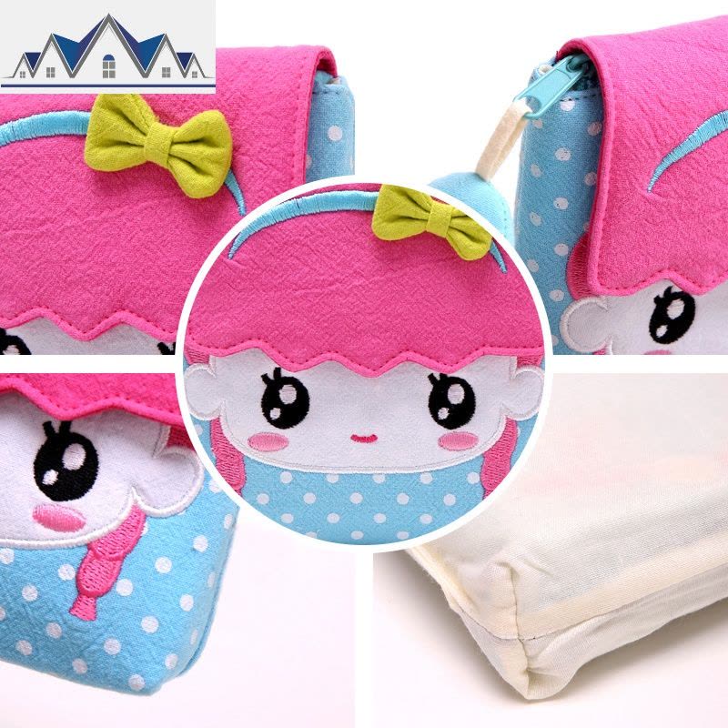 星球可爱棉布艺卫生棉包可爱卫生巾收纳包便携姨妈巾包零钱包 三维工匠图片