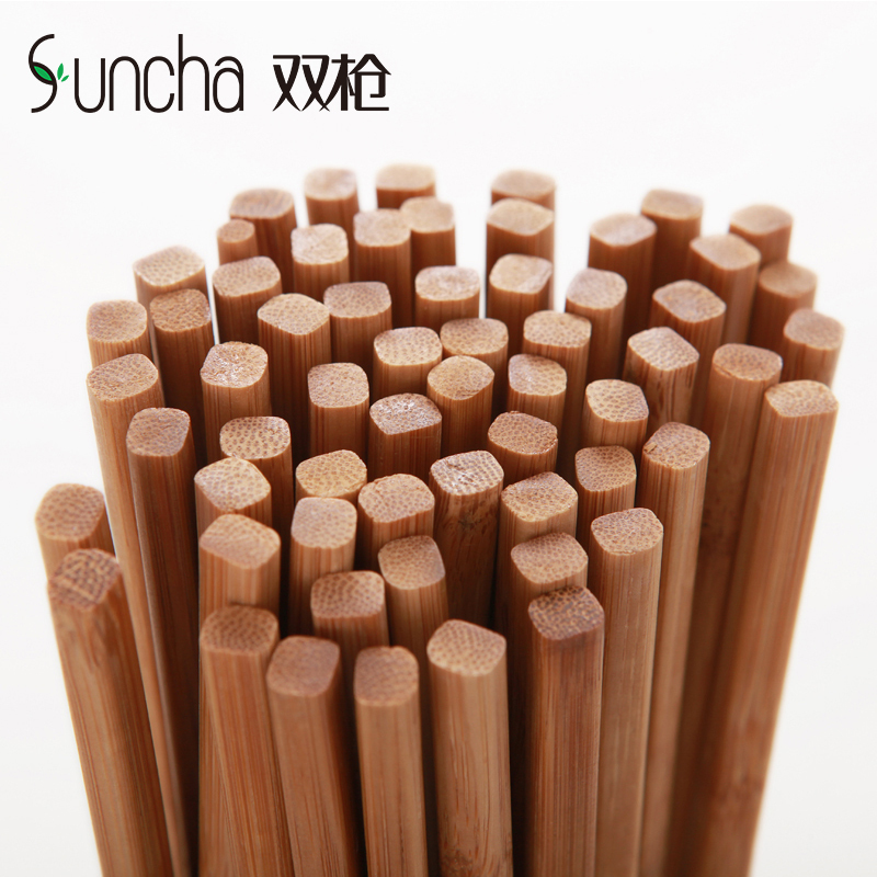 双枪 (Suncha) 非一次性使用竹制筷子无漆无蜡节节高升筷子 家用酒店餐馆筷子30双装C1306