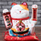 猫摆件自动招手店铺开业陶瓷大号电动摇手发财猫家居创意礼品 三维工匠 11寸八方来财B款猫