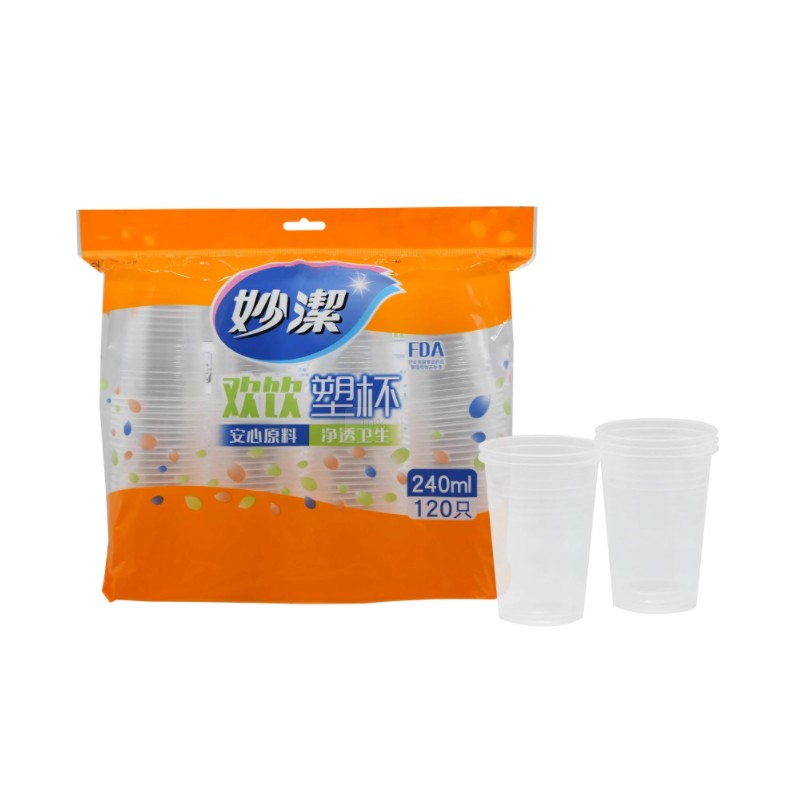 妙潔 妙洁COOL酷杯一次性塑料杯240ml 120只装/包