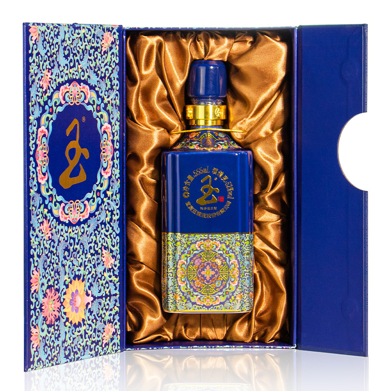 五粮液 五粮玉酒醇酿 宝石蓝 52度555ml*1瓶 浓香型白酒礼盒高清大图