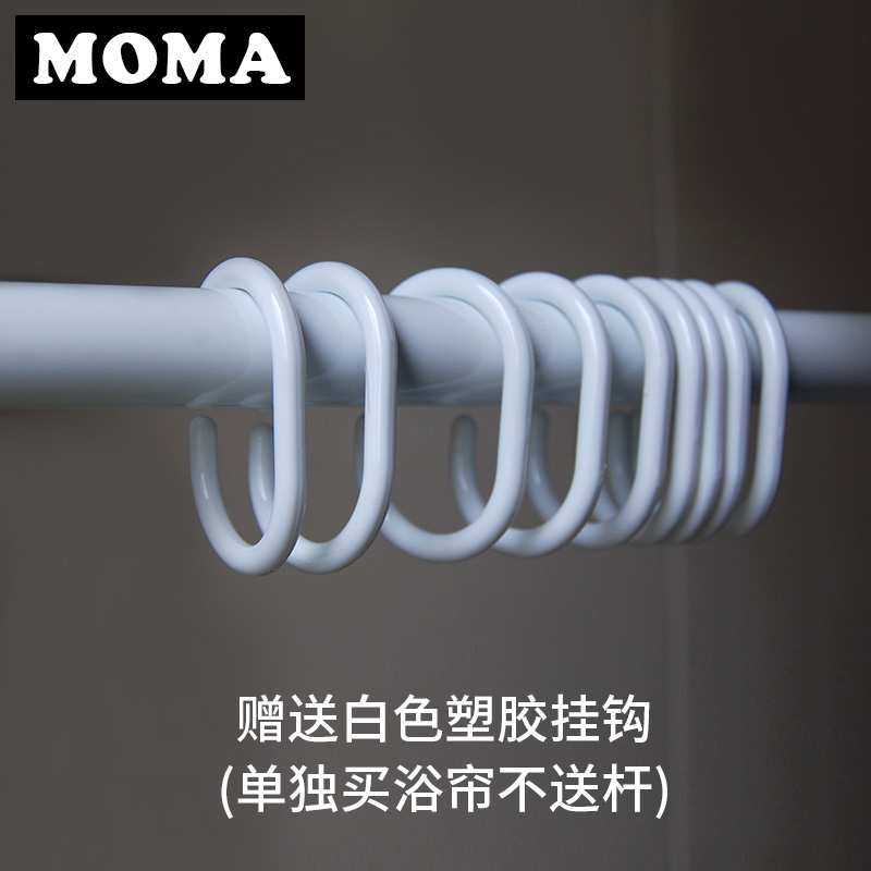 洗澡帘子防水卫生间隔断帘加厚浴室挂帘浴帘淋浴树影婆娑 三维工匠高清大图
