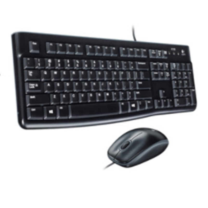 罗技(Logitech) MK120 键鼠套装 有线键鼠套装 办公键鼠套装 电脑键盘 笔记本键盘 联想全尺寸 黑色