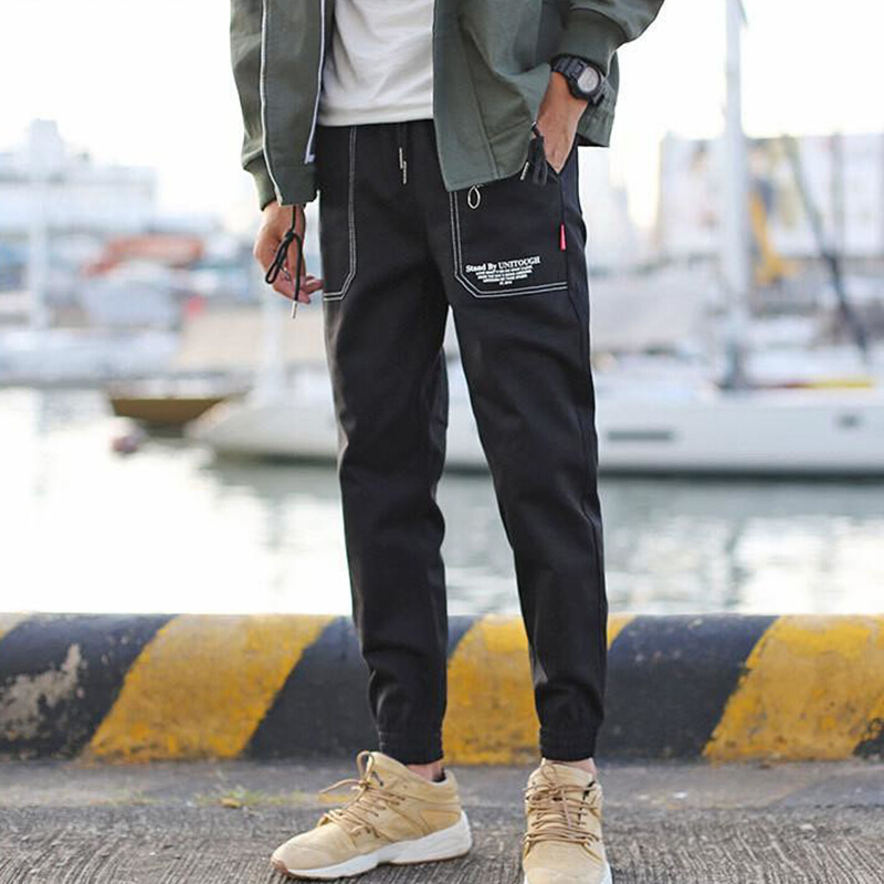 休闲裤男士九分裤潮流宽松束脚裤2017新款运动哈伦裤男裤子帅