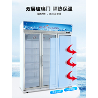 穗凌(SUILING)无霜风冷双开门立柜LG4-1150LW-E商用冷藏展示柜鲜花柜双门大冰柜玻璃门饮料冰箱1090升大