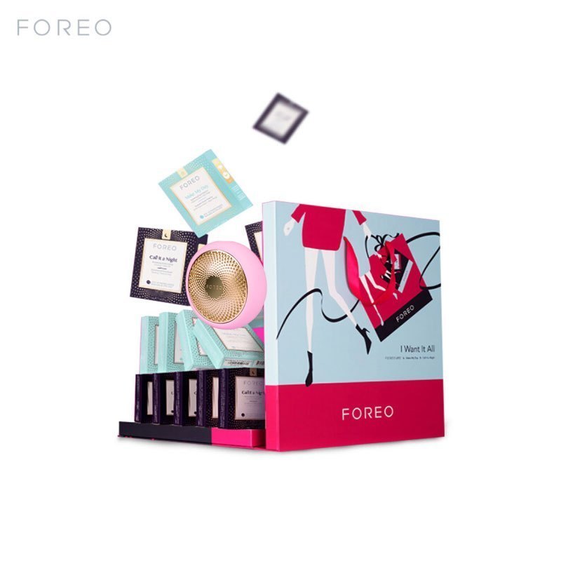 斐珞尔(FOREO)面膜仪 智臻 美容仪 面膜机 UFO薄荷蓝+52盒面膜礼盒定制版(陈伟霆同款)