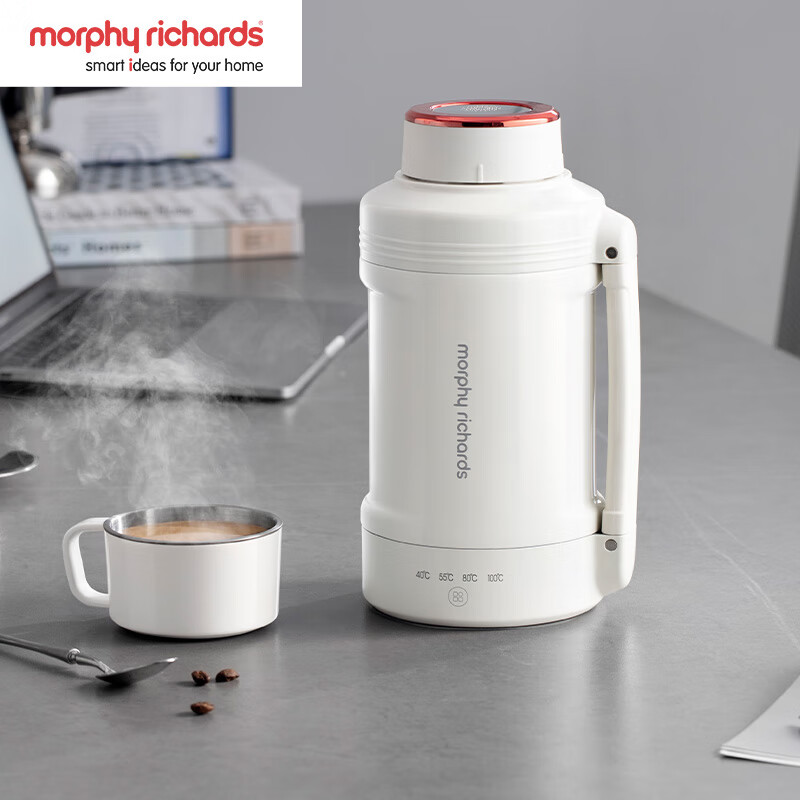 摩飞电器(MORPHY RICHARDS) 便携电热水壶1L 家用旅行户外大容量 白色 MR6061高清大图