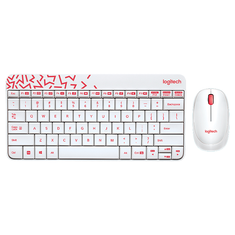 罗技(Logitech)MK240 Nano无线键鼠套装键盘鼠标女生男生家用游戏商务办公迷你静音笔记本台式机通用 白色