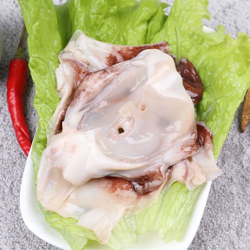 新鲜现切鱿鱼脖去皮无冰衣脆骨鱿鱼脖海鲜水产批发烧烤食材 一斤鱿鱼脖(尝鲜价)图片