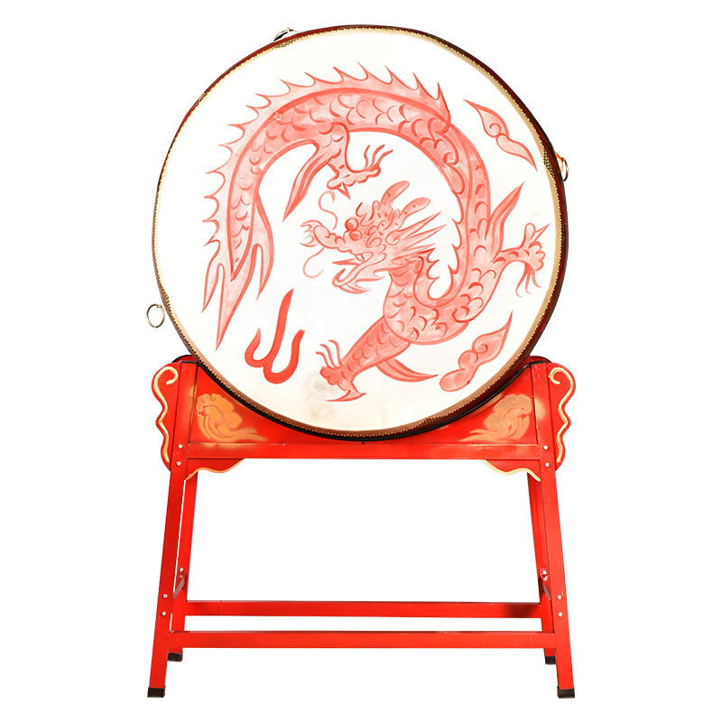 风雷动fldgl18米牛皮鼓大鼓龙鼓威风锣鼓中国红成人儿童演鼓扁鼓堂鼓
