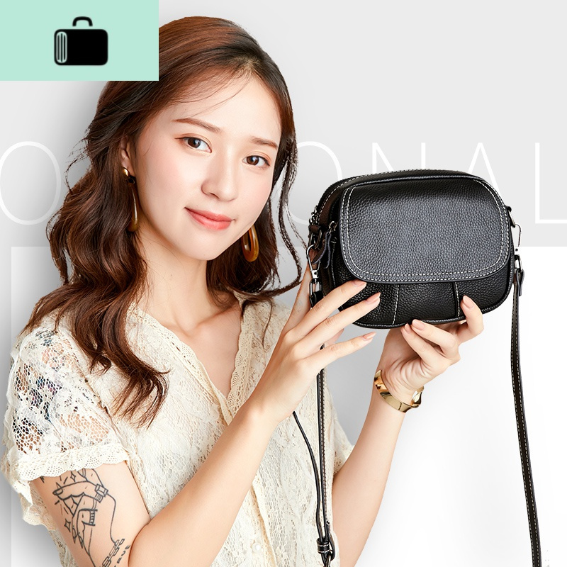 皮头层牛皮小包2020新款潮韩版洋气迷你百搭夏季单肩斜挎包女包NEW LAKE女斜挎包