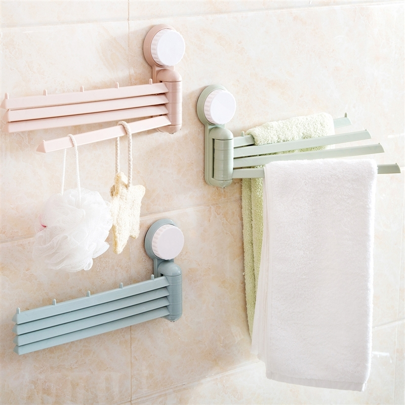 吸盘式毛巾架厨房抹布挂架免打孔阿斯卡利毛巾杆挂毛巾的架子抹布架