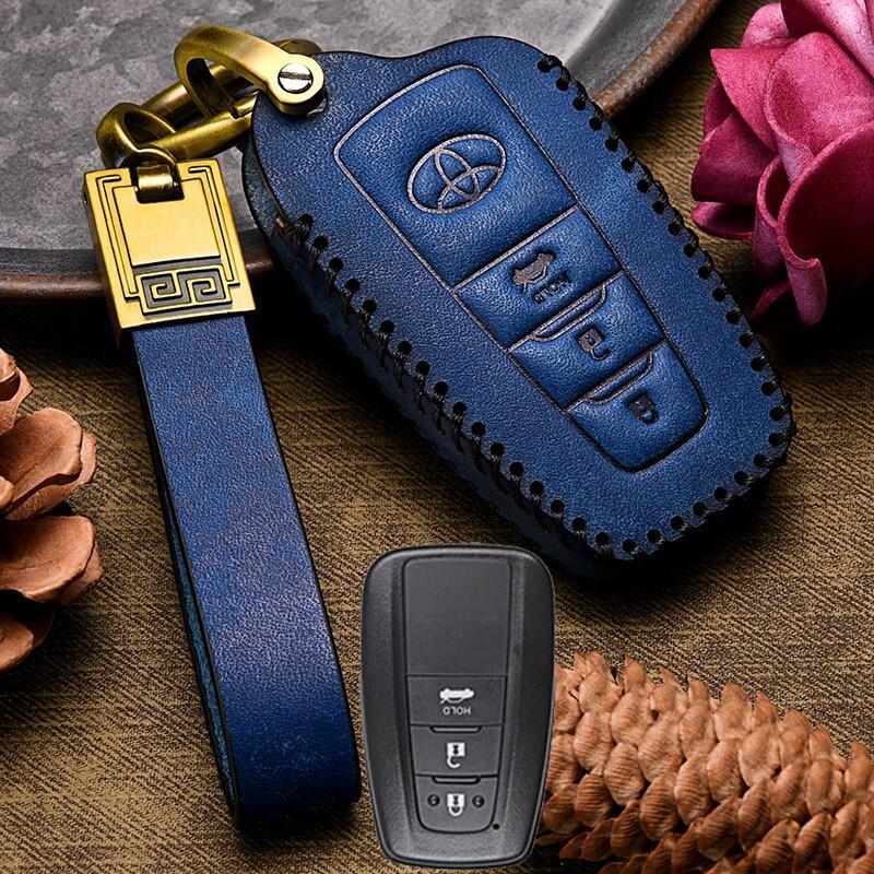 tyui2019款丰田亚洲龙钥匙包双擎钥匙套亚洲龙专用复古真皮汽车钥匙扣