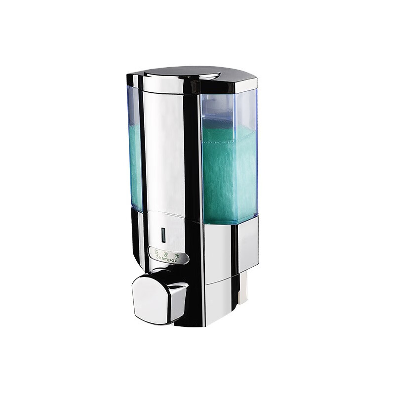 瑞沃(SVAVO)手动皂液器350ml 免打孔洗手液盒 壁挂沐浴露盒 V6102铬色 双格350ml*2单位:个高清大图