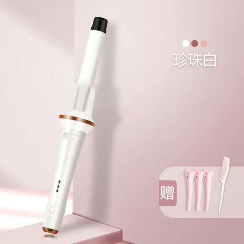 全自动懒人卷发器神器学生烫发器不伤发大波浪旋转美发器烫发棒 珍珠白豪华版