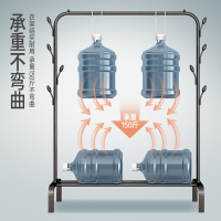 锦北落地衣架落地卧室挂衣架简易家用单杠衣服晾衣架室内网红多功能衣帽架 黑色双杆