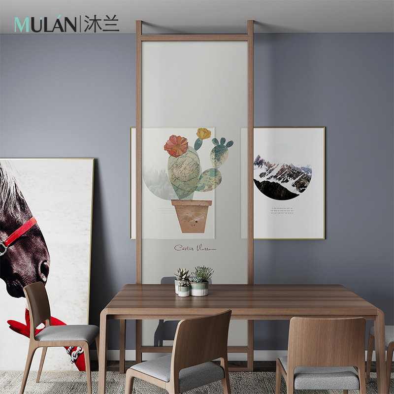 BONJEAN北欧风格简约现代屏风隔断客厅卧室遮挡家用玄关入户座屏高清大图