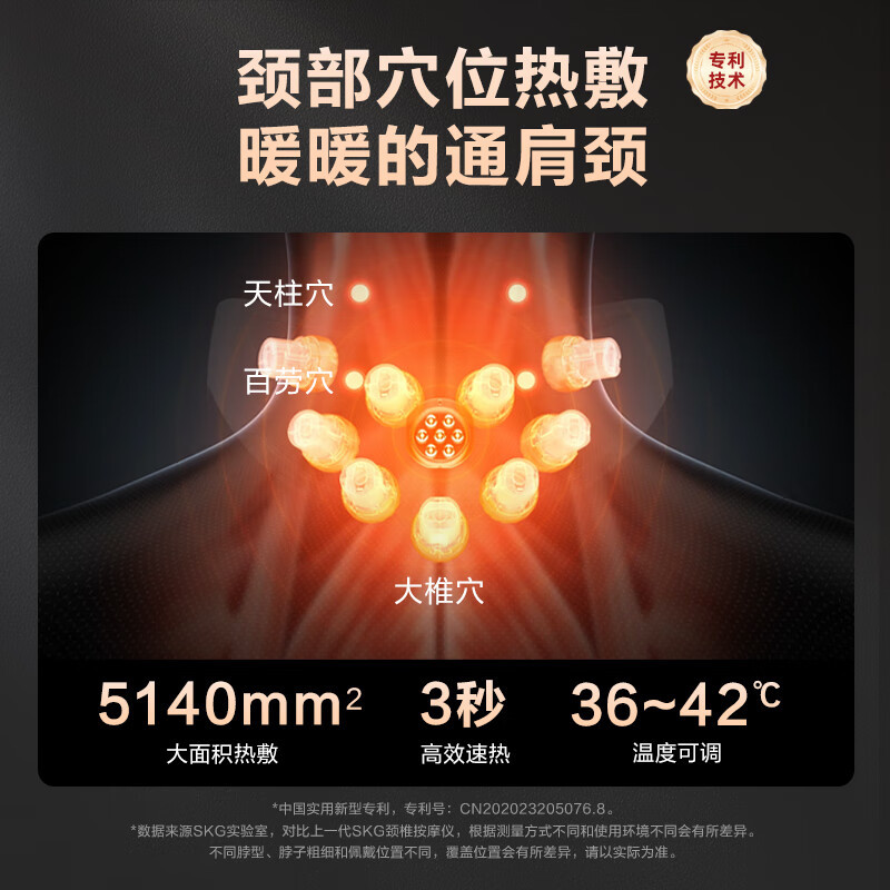 SKG G7 2代豪华款 颈部按摩仪 185*229*101mm(单位:台)米金高清大图