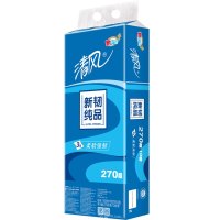 清风（APP）卷纸 新韧纯品 3层270段卫生纸*10卷 JH