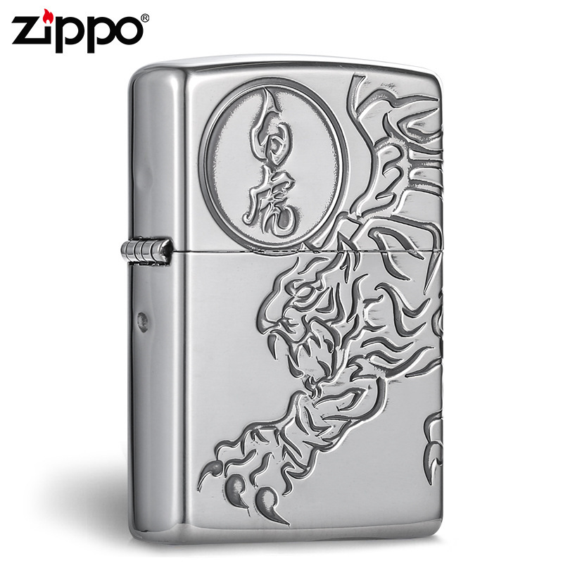 [苏宁自营]Zippo原装进口美国正版防风打火机 四神之白虎青龙中国四神兽zppo