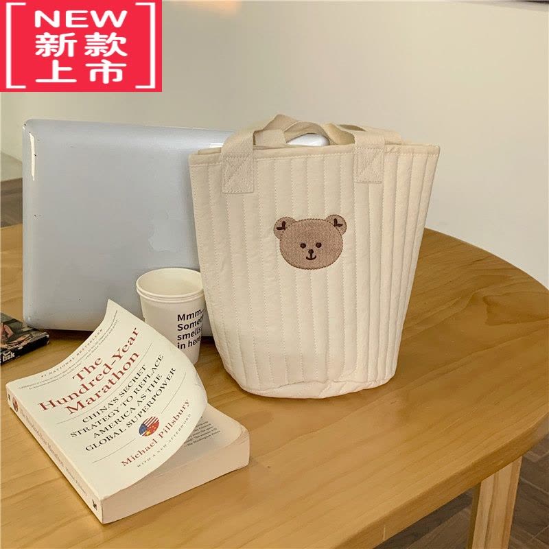 可莉允小白兔几 韩风ins婴儿推车收纳挂袋奶瓶尿布包绗缝刺绣小熊妈咪包图片