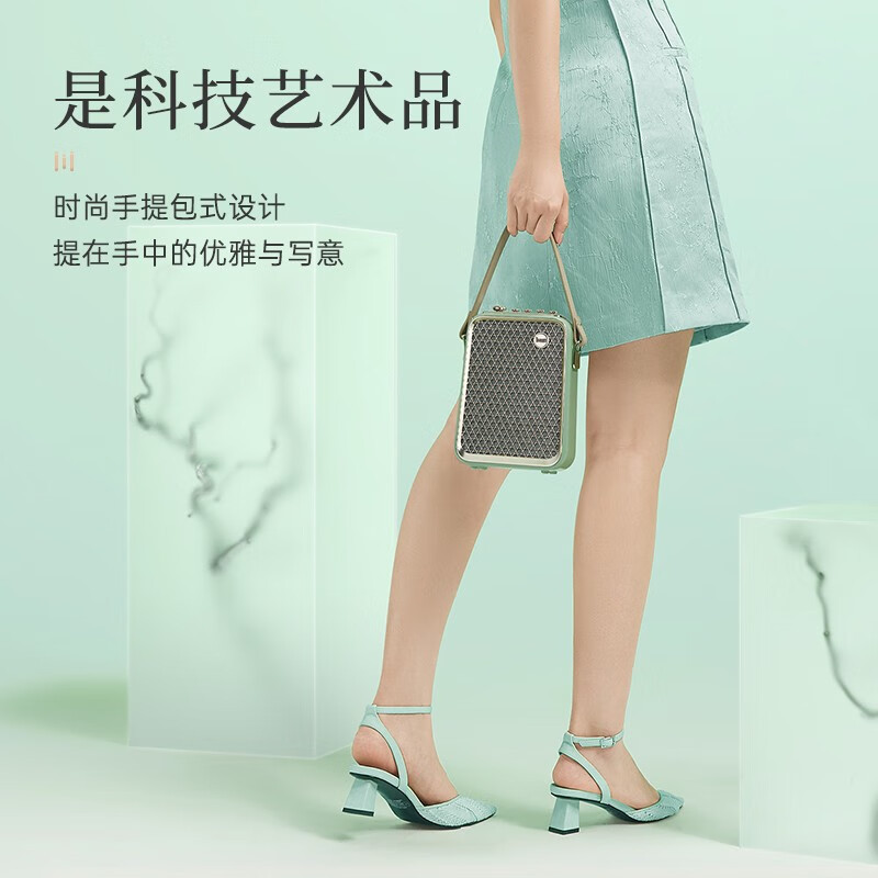 Divoom点音 家庭ktv音响套装手提便携户外k歌蓝牙小音箱迷你家用带无线双麦克风话筒东方青鸾 双麦K歌音箱(破晓)