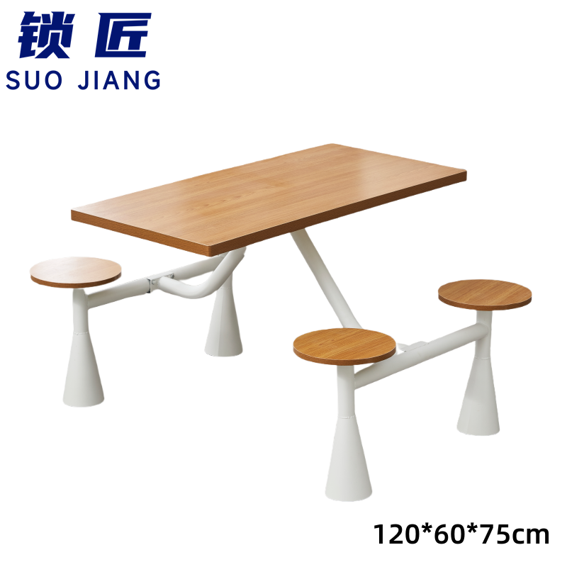 锁匠 食堂餐桌椅120*60*75cm套高清大图