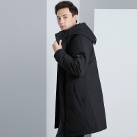 雅鹿羽绒服男2019新款冬季中长款中年男外套加厚男士连帽羽绒衣