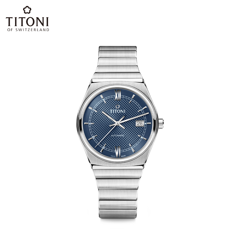 titoni瑞士梅花表官方旗舰店动力系列男机械表83751s-628