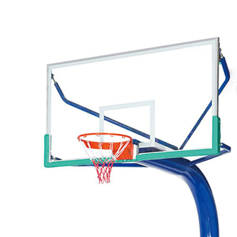 赤道线 户外标准比赛篮球架 一体地埋式篮球框 学校室内外运动 圆管埋地篮球架(一副) CDX-A042S007高清大图