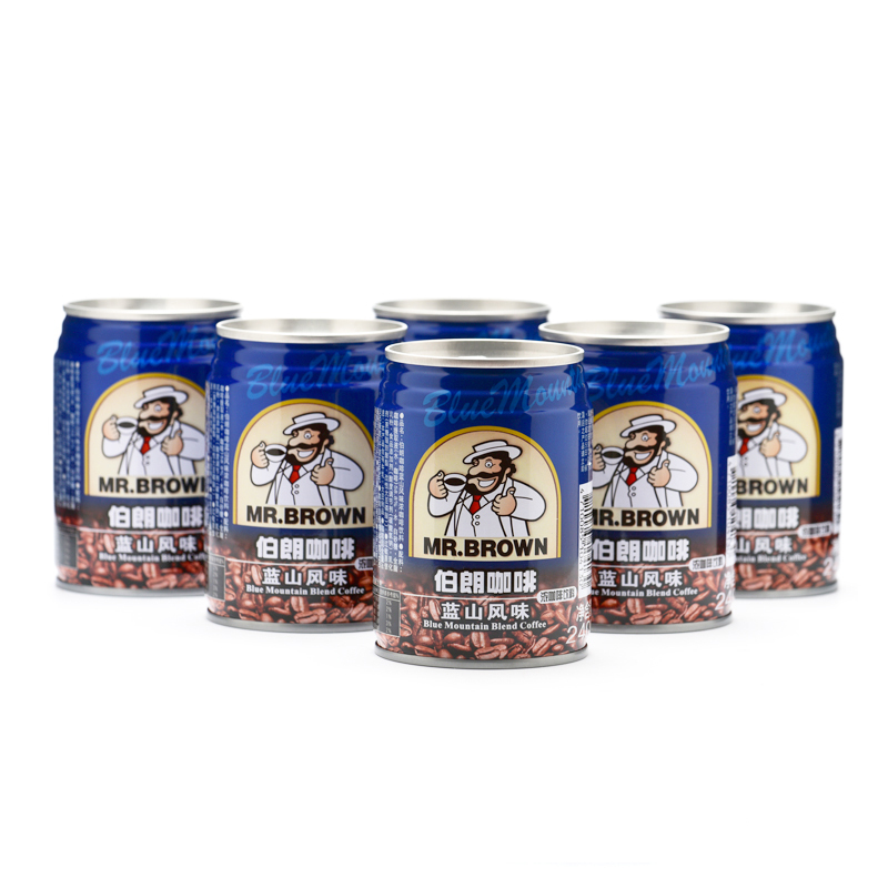 MR.BROWN伯朗咖啡蓝山风味浓咖啡饮料240ML*6罐越南进口咖啡